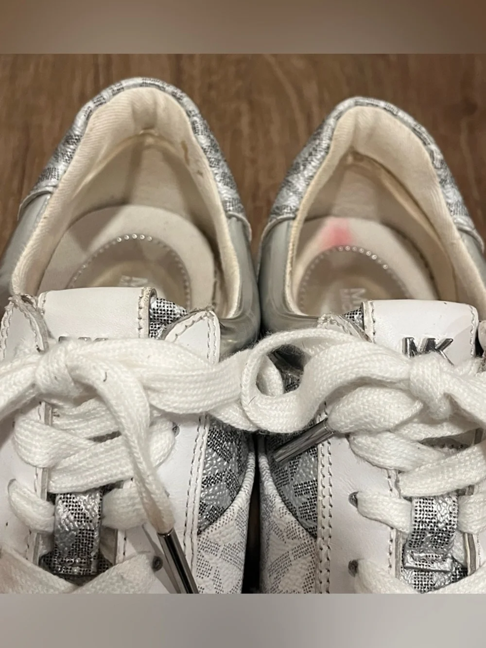 Michael Kors White Allie Wrap Trainer Logo Sneakers